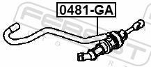 Emetteur d'embrayage (Cylindre émetteur de débrayage) FEBEST ref. 0481-GA