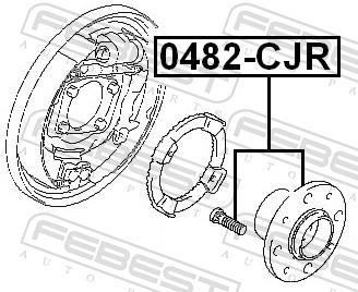 Moyeu de roue (Roulement de roue) FEBEST 0482-CJR
