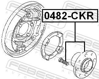 Moyeu de roue (Roulement de roue) FEBEST 0482-CKR