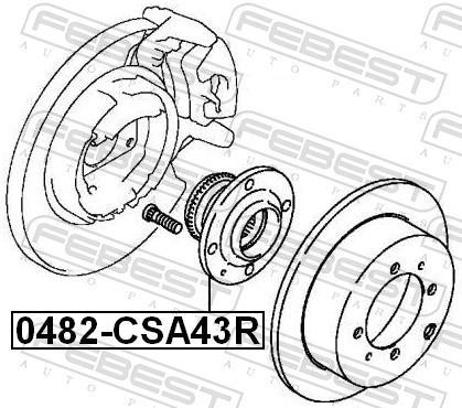 Moyeu de roue (Roulement de roue) FEBEST 0482-CSA43R
