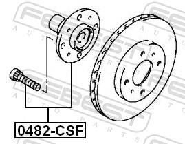Moyeu de roue (Roulement de roue) FEBEST 0482-CSF