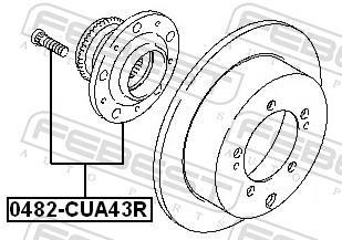 Moyeu de roue (Roulement de roue) FEBEST ref. 0482-CUA43R