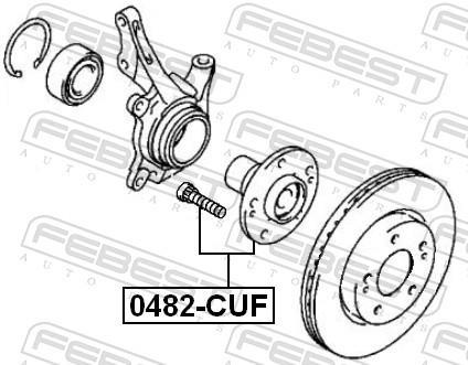 Moyeu de roue (Roulement de roue) FEBEST 0482-CUF