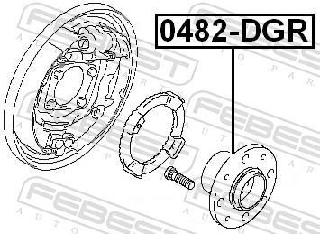 Moyeu de roue (Roulement de roue) FEBEST ref. 0482-DGR