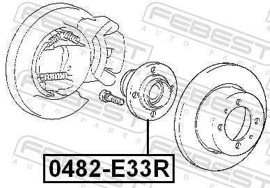 Moyeu de roue (Roulement de roue) FEBEST ref. 0482-E33R