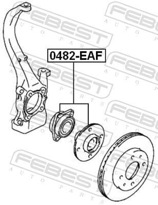 Moyeu de roue (Roulement de roue) FEBEST ref. 0482-EAF