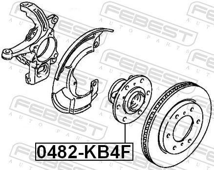 Moyeu de roue (Roulement de roue) FEBEST ref. 0482-KB4F