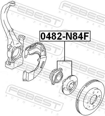 Moyeu de roue (Roulement de roue) FEBEST ref. 0482-N84F