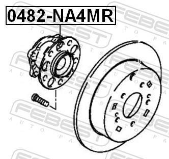 Moyeu de roue (Roulement de roue) FEBEST 0482-NA4MR