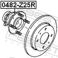 Moyeu de roue (Roulement de roue) FEBEST 0482-Z25R