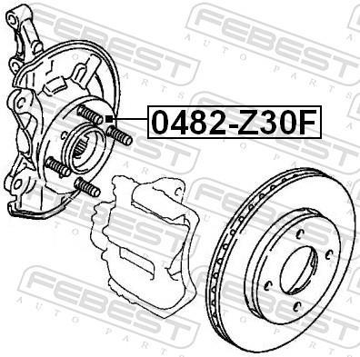 Moyeu de roue (Roulement de roue) FEBEST 0482-Z30F
