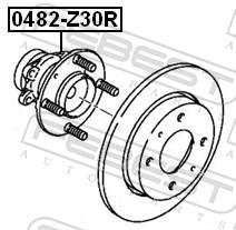 Moyeu de roue (Roulement de roue) FEBEST 0482-Z30R