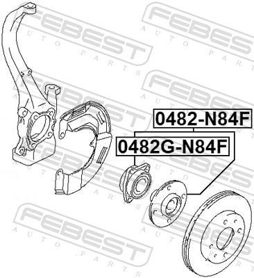 Moyeu de roue (Roulement de roue) FEBEST ref. 0482G-N84F