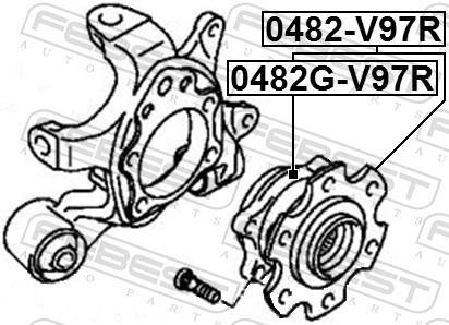 Moyeu de roue (Roulement de roue) FEBEST 0482G-V97R