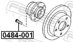 Tornillo de rueda FEBEST ref. 0484-001