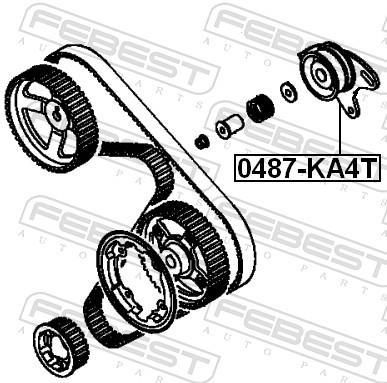 Polea tensora, correa distribución FEBEST ref. 0487-KA4T