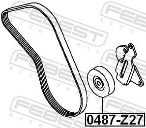 Galet tendeur de courroie d'accessoire FEBEST 0487-Z27