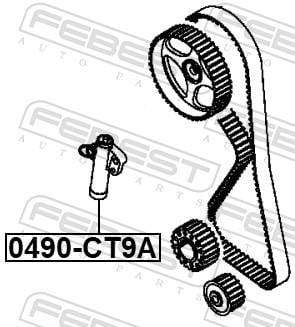 Tendeur de courroie de distribution FEBEST ref. 0490-CT9A