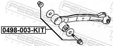 Vis de correction du carrossage FEBEST ref. 0498-003-KIT