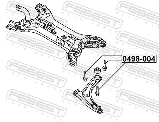 Vis de correction du carrossage FEBEST ref. 0498-004