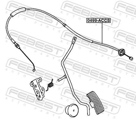 Cabo de aceleração FEBEST ref. 0499-ACCS