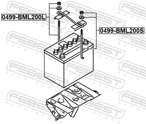 Suporte para bateria FEBEST ref. 0499-BML200L