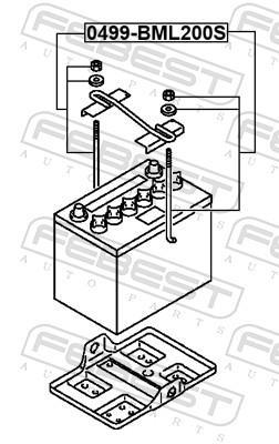 Alojamiento de batería FEBEST ref. 0499-BML200S