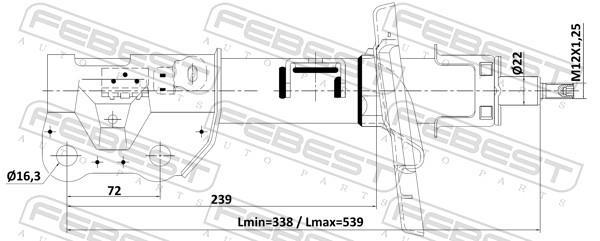 Amortisseur FEBEST ref. 05110-001FR