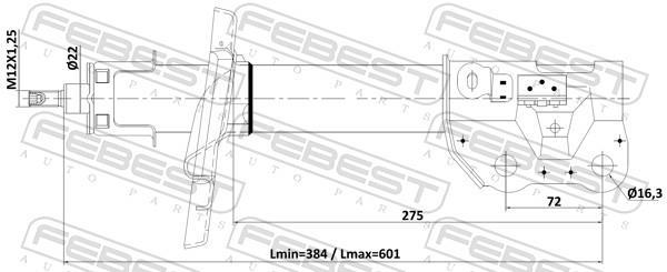 Amortisseur FEBEST ref. 05110-002FR