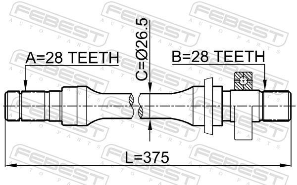 Cardan FEBEST 0512-626GE