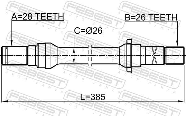 Cardan FEBEST 0512-626GFRH