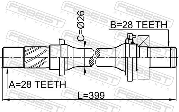 Cardã FEBEST ref. 0512-6GG