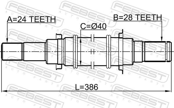 Cardan FEBEST ref. 0512-BL16MT