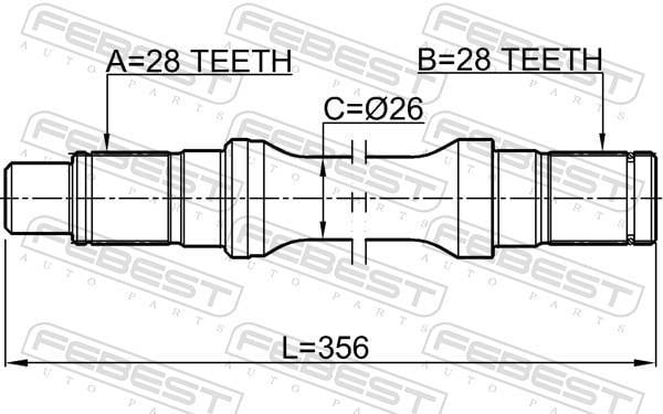 Cardan FEBEST ref. 0512-BT50LH
