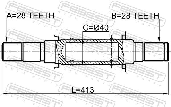 Cardan FEBEST ref. 0512-CWMT