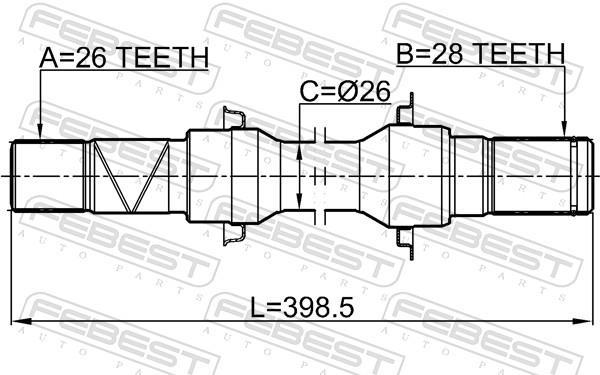 Cardan FEBEST 0512-M2ATRH