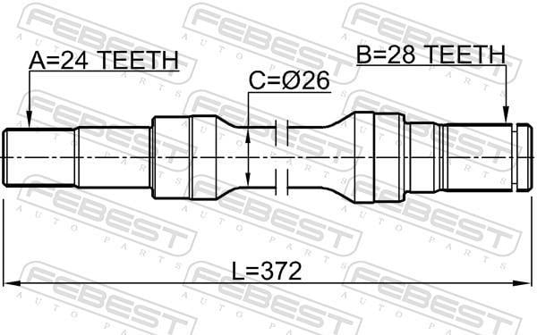 Cardan FEBEST 0512-M323RH