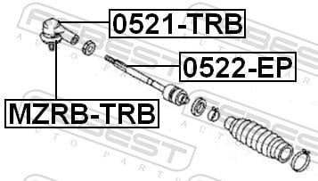 Rotule de direction FEBEST ref. 0521-TRB