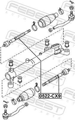 Tirante da direção FEBEST ref. 0522-CX9