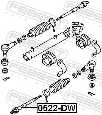 Rotule de direction intérieure FEBEST ref. 0522-DW