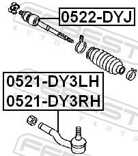 Tirante da direção FEBEST ref. 0522-DYJ