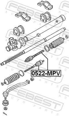 Rotule de direction intérieure FEBEST ref. 0522-MPV