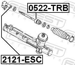 Rotule de direction intérieure FEBEST ref. 0522-TRB
