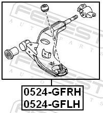 Triangle de suspension FEBEST 0524-GFRH