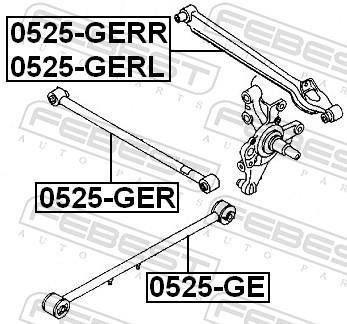 Triangle de suspension FEBEST 0525-GERL