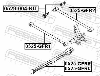 Triangle de suspension FEBEST 0525-GFR1