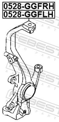 Fusée d'essieu, suspension de roue FEBEST ref. 0528-GGFRH