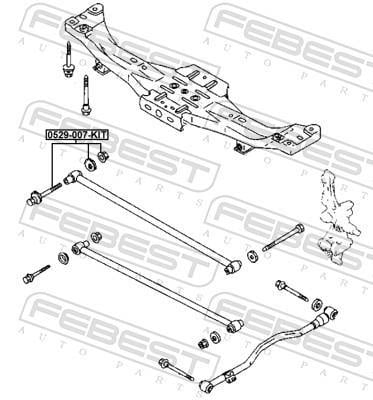 Vis de correction du carrossage FEBEST ref. 0529-007-KIT
