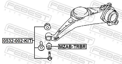 Tornillo corrector de inclinación FEBEST ref. 0532-002-KIT