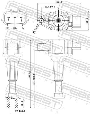 Bobina de encendido FEBEST ref. 05640-001